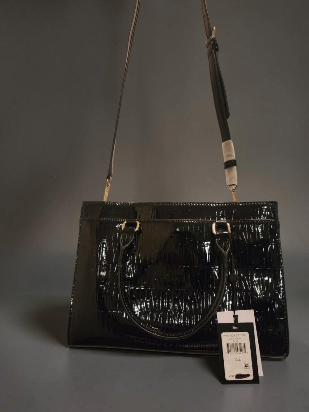 DKNY Perri Box Satchel – Patent Black – NWT - Picture 4 of 16